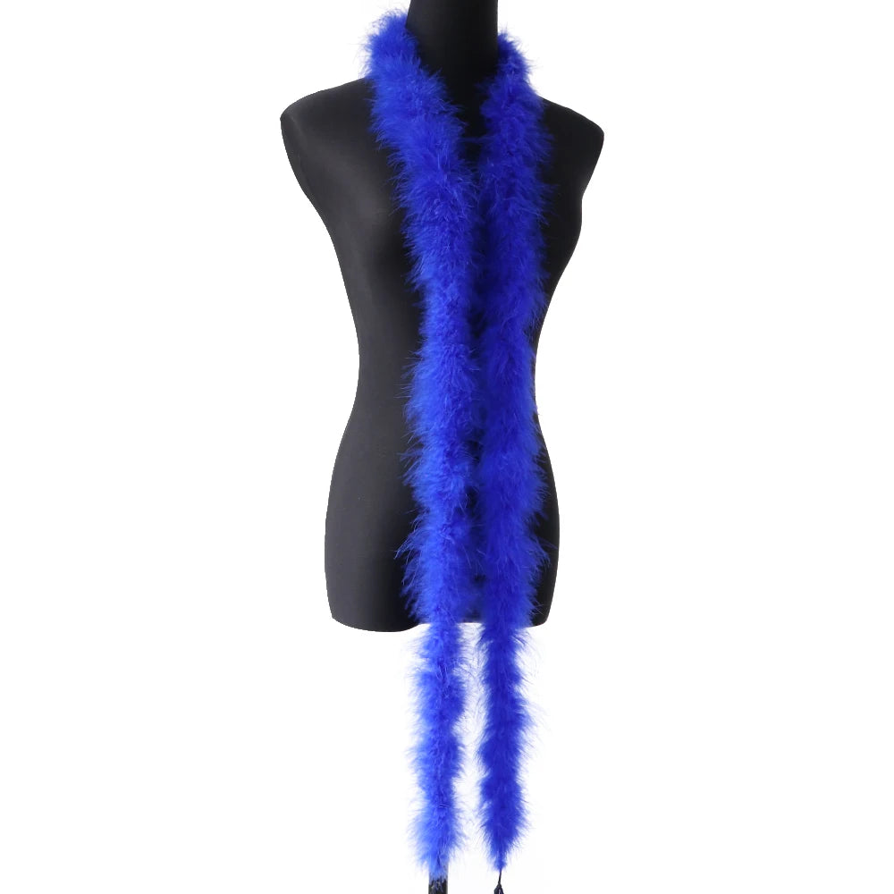 Marabou Turkey Feathers Boa Shawl  Pioneer Kitty Market Royal Blue  