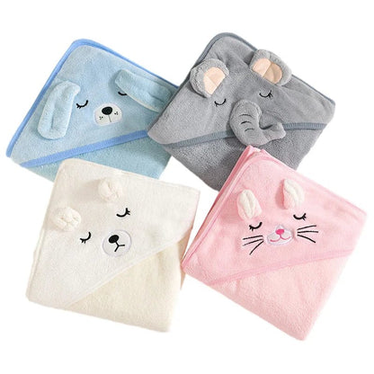 Cartoon Animal Baby Bathrobe Hoodie Towel  Pioneer Kitty Market   