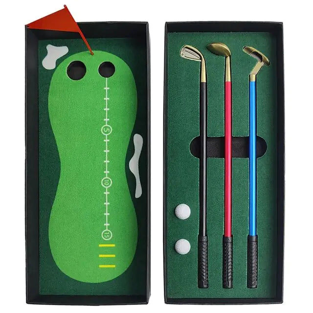 Mini Golf Game Set with High-Quality Golf Training Pad  Pioneer Kitty Market Putter Set  