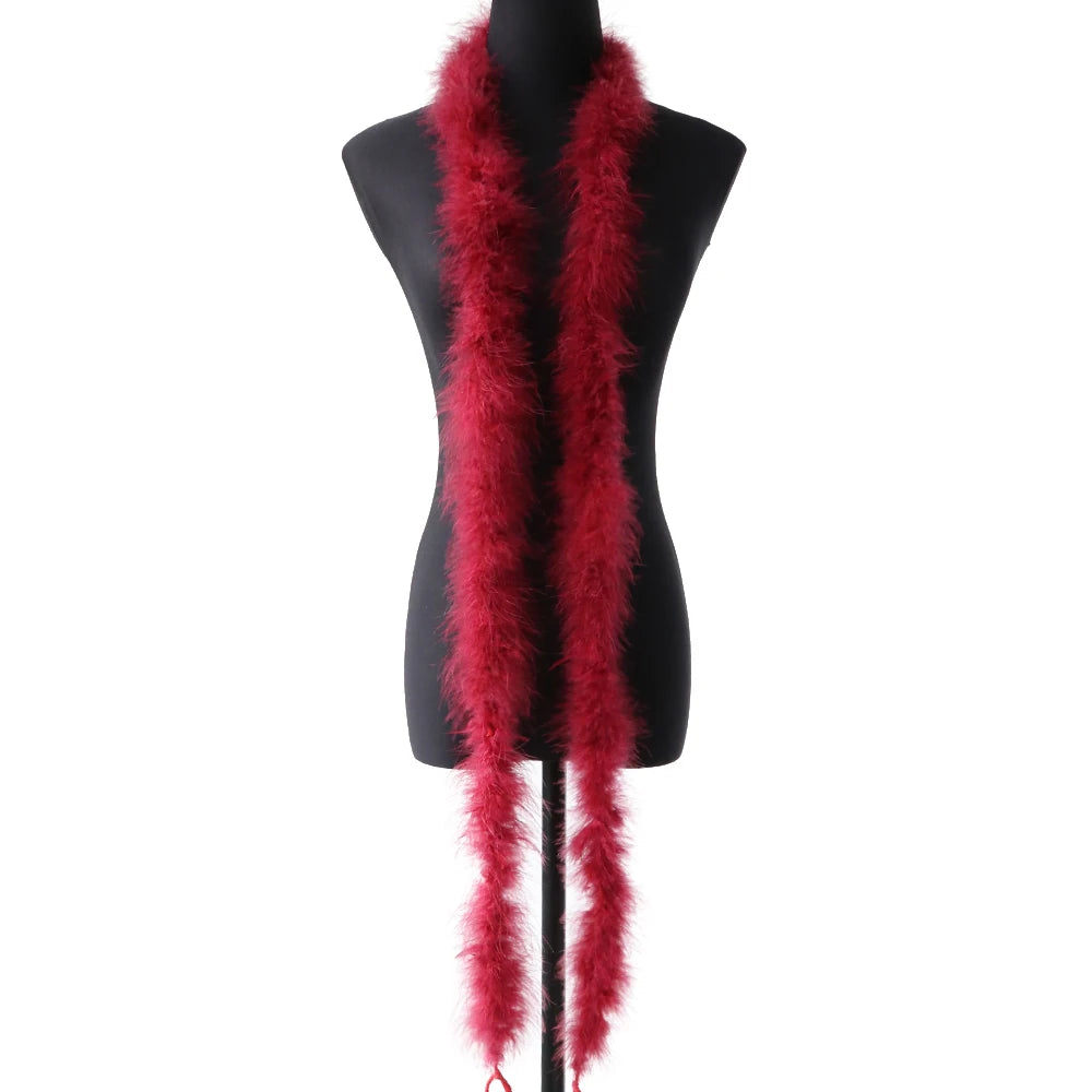 Marabou Turkey Feathers Boa Shawl  Pioneer Kitty Market Really Red  