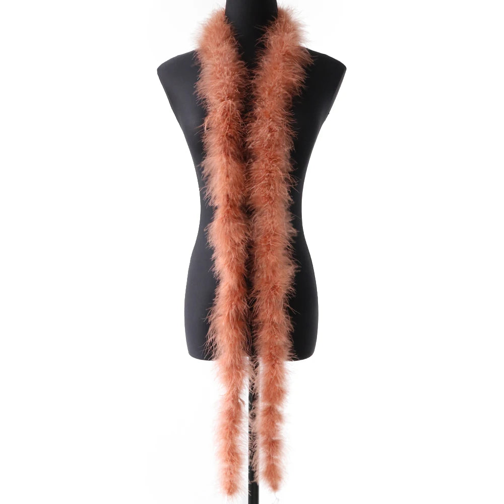 Marabou Turkey Feathers Boa Shawl  Pioneer Kitty Market Orange  