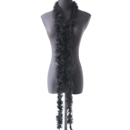 Marabou Turkey Feathers Boa Shawl  Pioneer Kitty Market Boldly Black  