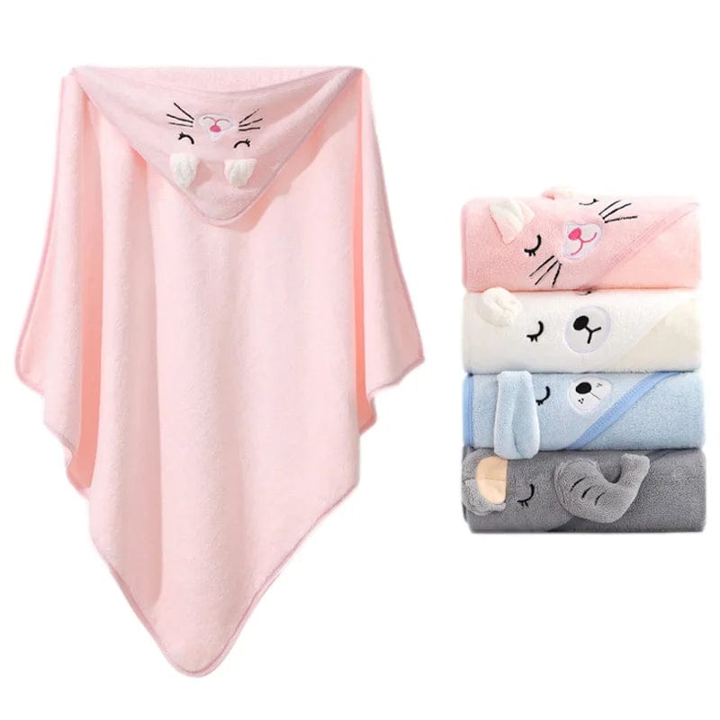 Cartoon Animal Baby Bathrobe Hoodie Towel  Pioneer Kitty Market   