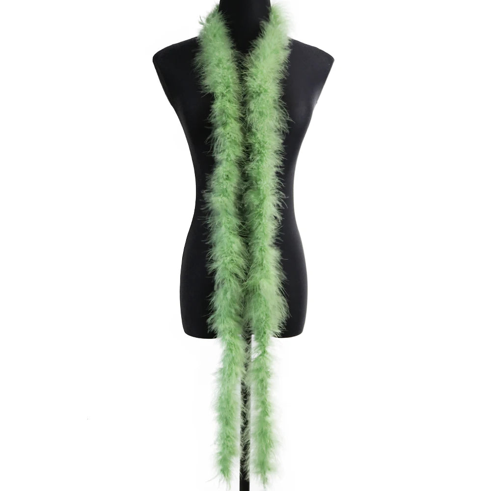 Marabou Turkey Feathers Boa Shawl  Pioneer Kitty Market Lime Green  