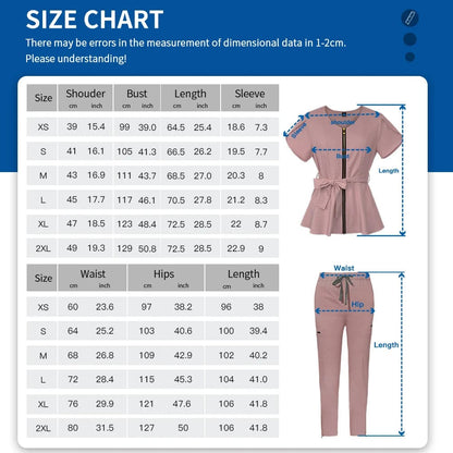 Women's Korean Style Medical Scrub Uniform Set  Pioneer Kitty Market   