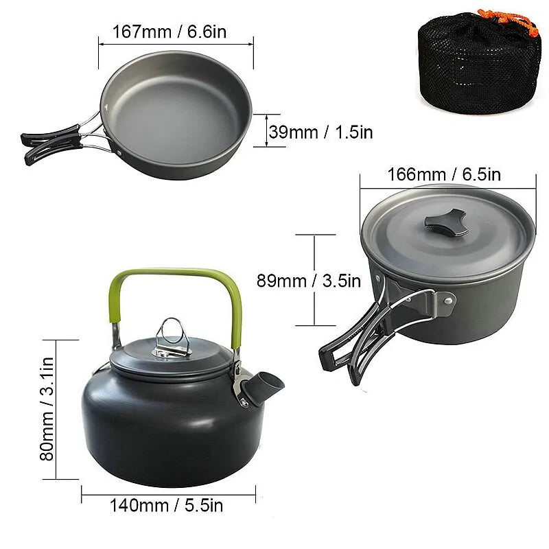 Convenient Camping Cookware Set cookware Pioneer Kitty Market   