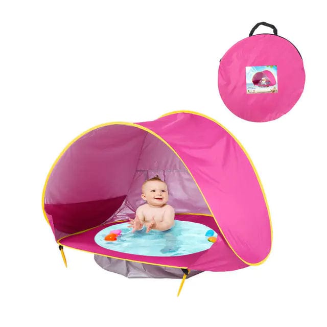 Baby Beach Pool & Tent (With Optional Swimming Ring)  Pioneer Kitty Market Rose  