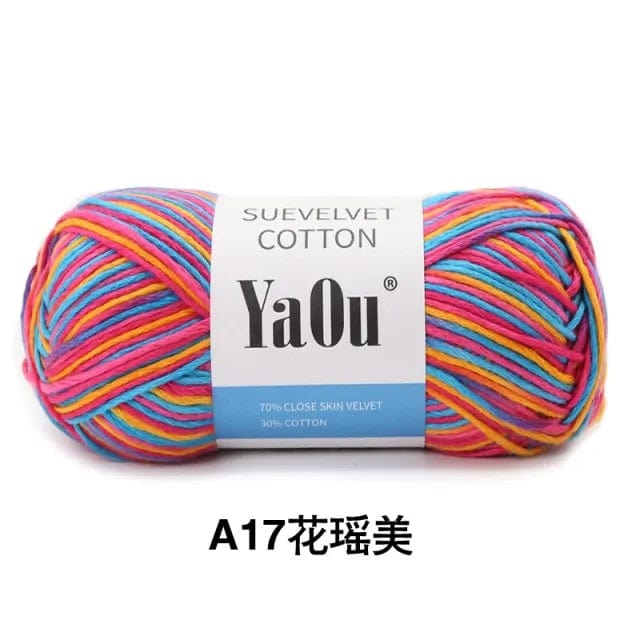 YaOu Suevelvet Cotton Knitting Yarn Knitting Yarn Pioneer Kitty Market 1pc 17  