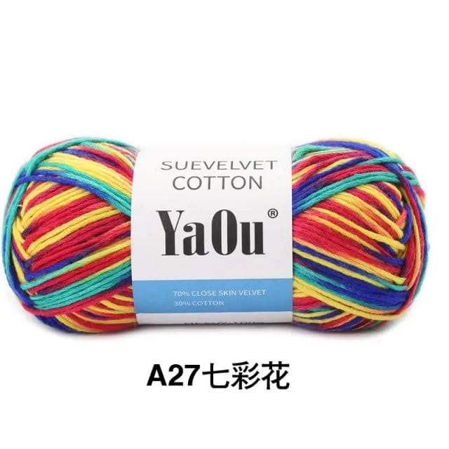 YaOu Suevelvet Cotton Knitting Yarn Knitting Yarn Pioneer Kitty Market 1pc 27  
