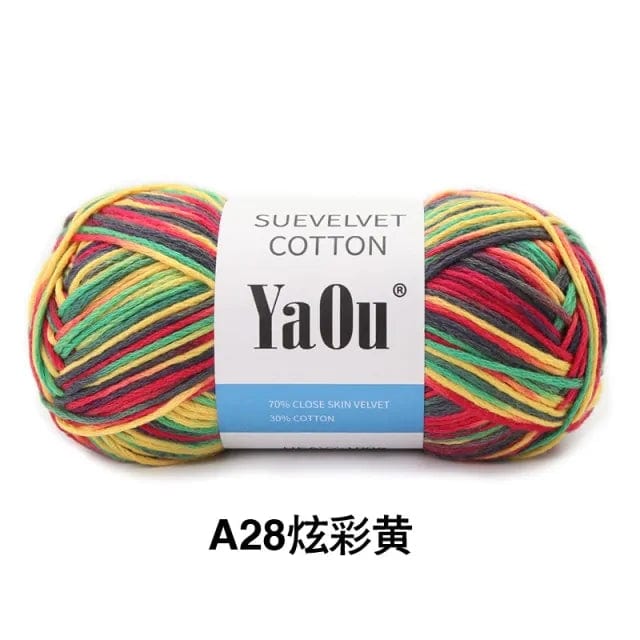 YaOu Suevelvet Cotton Knitting Yarn Knitting Yarn Pioneer Kitty Market 1pc 28  