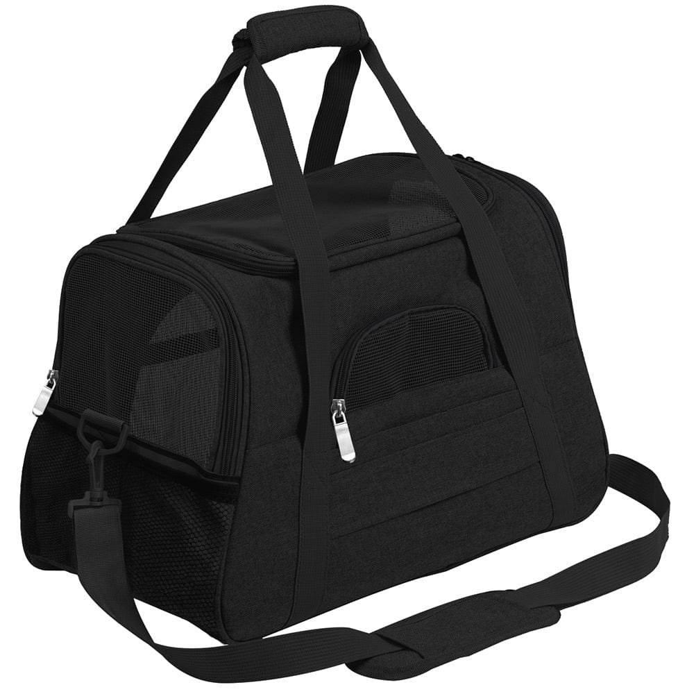 Pet Messenger Carrier Travel Bag  Pioneer Kitty Market Black 44.5x25x28cm 
