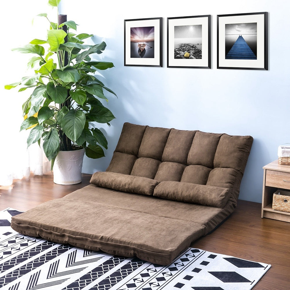 Folding Lounge Chaise Sofa Floor Couch with Two Pillows 1000-Piece Wooden Photo Puzzles PKM