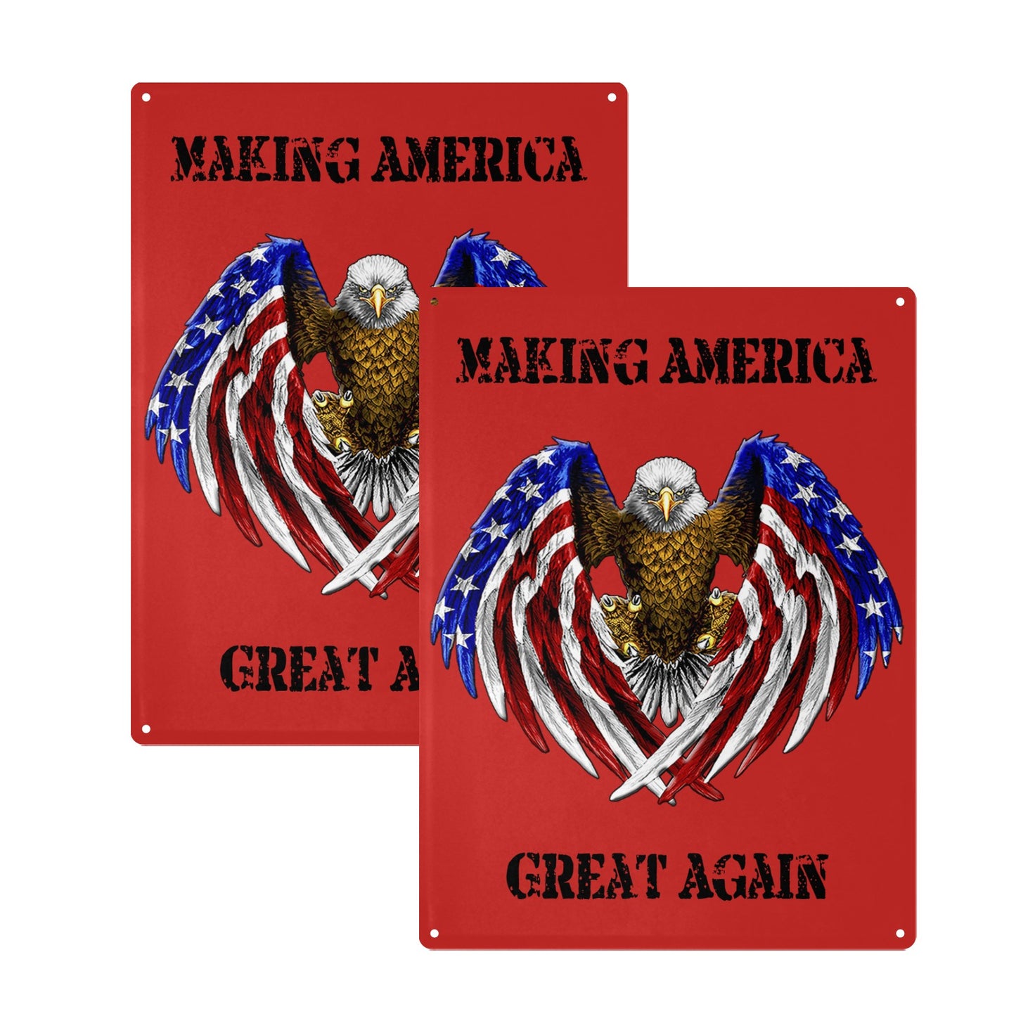 Making America Great Again Metal Sign (2 sign set) interestprint One Size Red