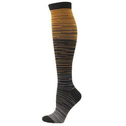 Men and Women Gradient Color Design Compression Socks  Pioneer Kitty Market 4 L/XL (50-52) 