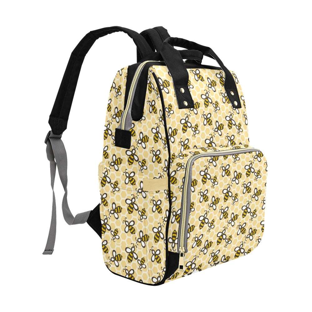 Honey Bees Multifunctional Diaper Backpack Bag