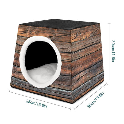 Rustic Kitty Condo Capsule Cabin  Inkedjoy   