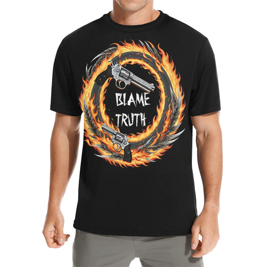 Blame Truth Firing Rockets Crew Neck T-Shirt Shirts & Tops Pioneer Kitty Market Black S 