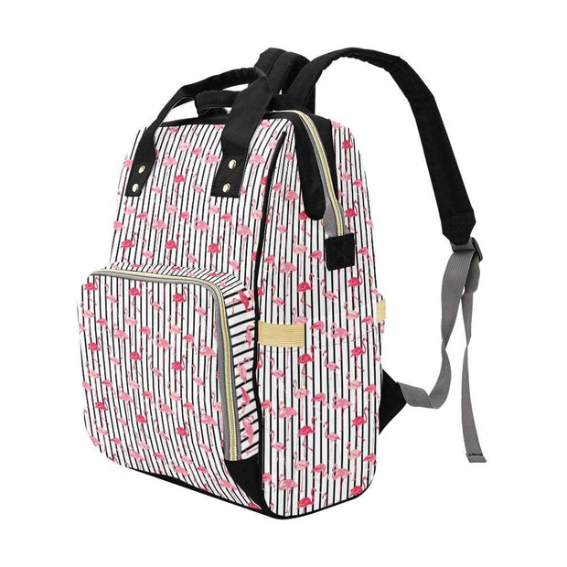 Flamingo Fever Multifunctional Diaper Backpack Bag