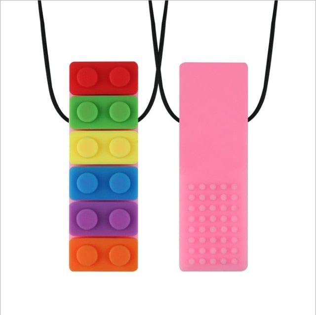 Sensory Chew Teether Toy Necklace for Babies  Pioneer Kitty Market Pink 2  