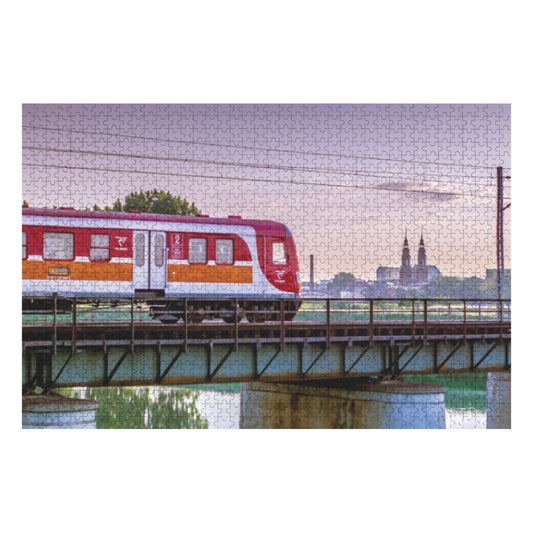 Morning Train Jigsaw Puzzle 1000-Piece Wooden Photo Puzzles 1000-Piece Wooden Photo Puzzles Pioneer Kitty Market   