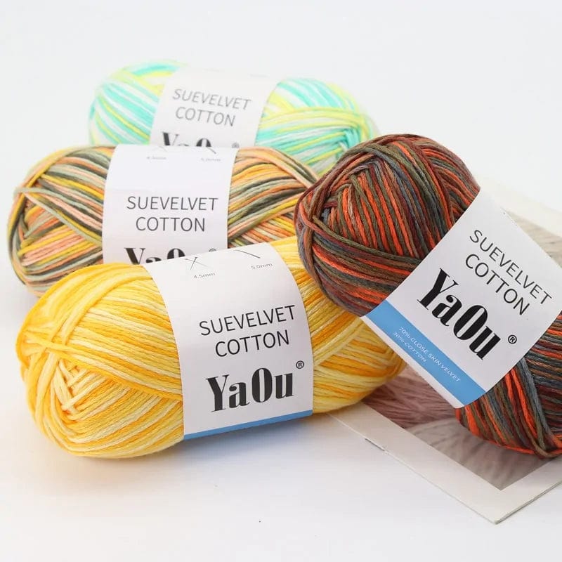 YaOu Suevelvet Cotton Knitting Yarn Knitting Yarn Pioneer Kitty Market   