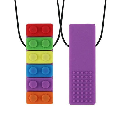 Sensory Chew Teether Toy Necklace for Babies  Pioneer Kitty Market Purple 2  