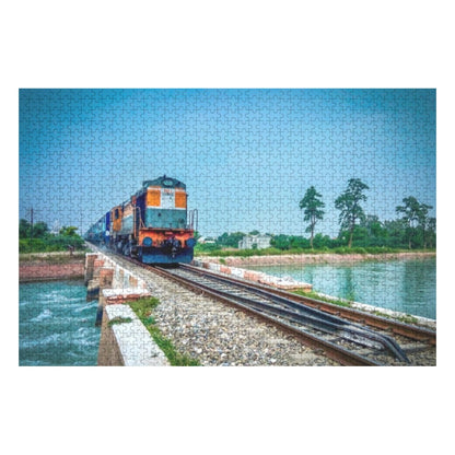 Incoming Train Jigsaw Puzzle 1000-Piece Wooden Photo Puzzle 1000-Piece Wooden Photo Puzzles Pioneer Kitty Market   