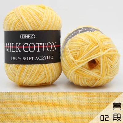 Pretty Colors Cotton Wool Yarn  Pioneer Kitty Market Mellow Yellow 110 meters, 