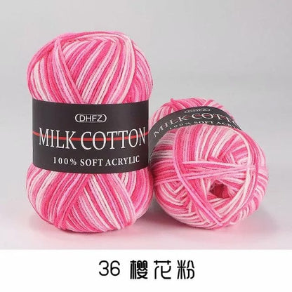 Pretty Colors Cotton Wool Yarn  Pioneer Kitty Market Pink Princess 110 meters, 