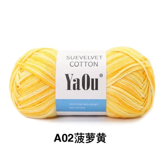 YaOu Suevelvet Cotton Knitting Yarn Knitting Yarn Pioneer Kitty Market 1pc 02  