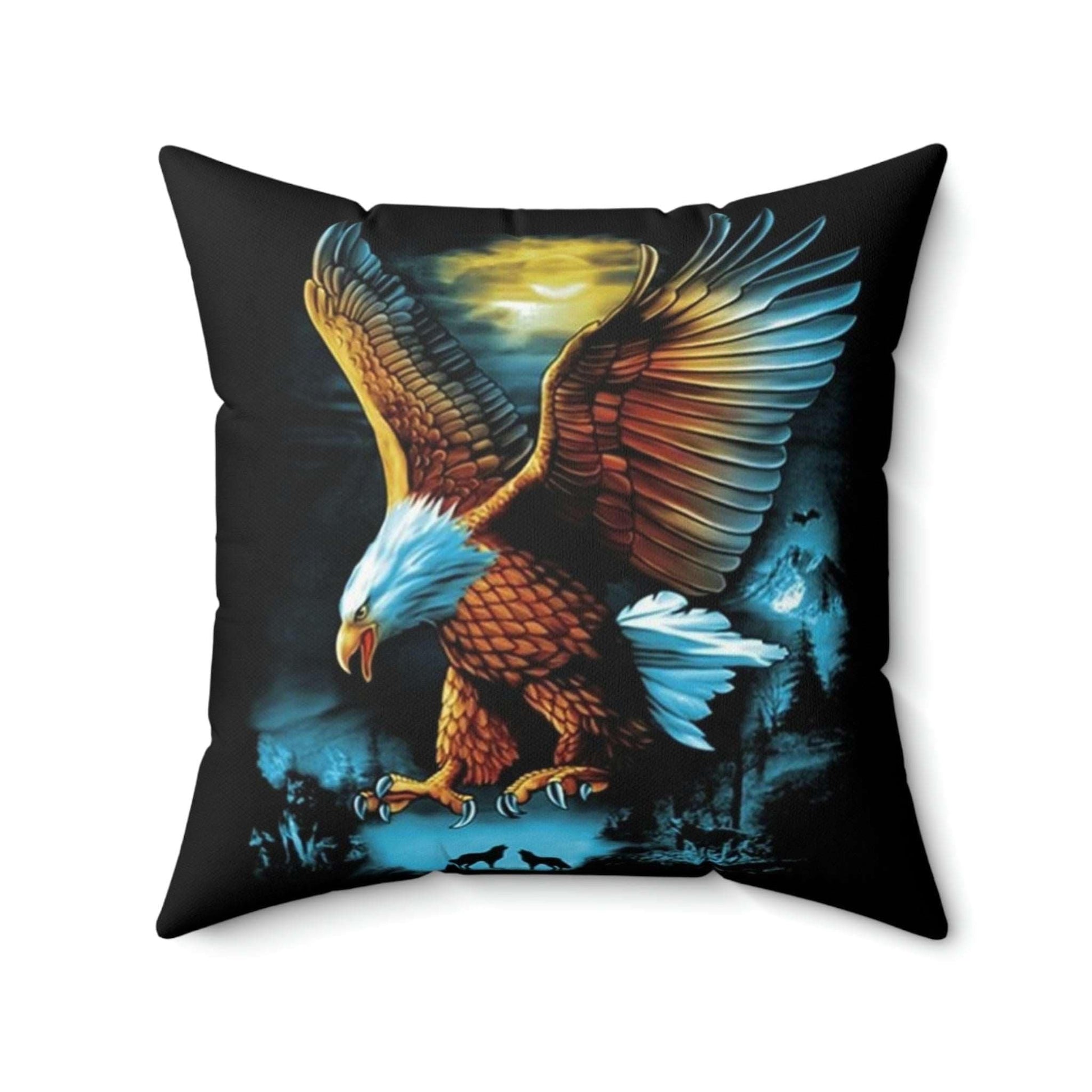 Flying Eagle Square Pillow Home Decor Printify 20" × 20"  