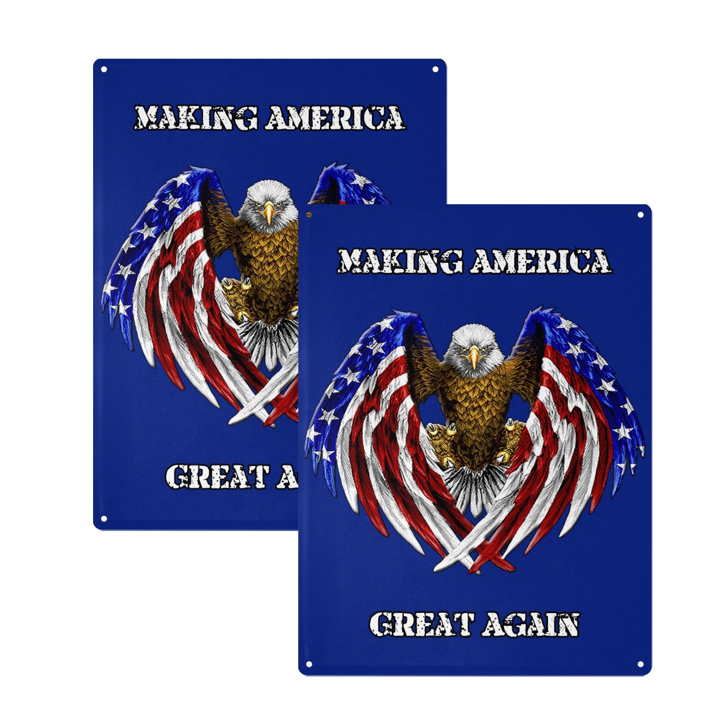 Making America Great Again Metal Sign (2 sign set) interestprint One Size Blue