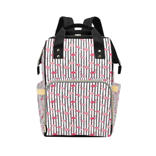 Flamingo Fever Multifunctional Diaper Backpack Bag Diaper Backpack (1688) e-joyer   