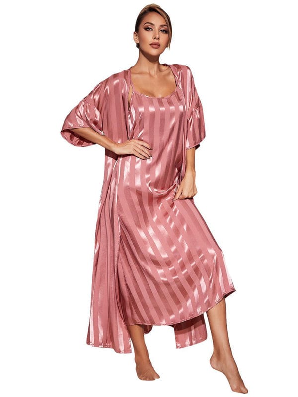Women's Camisole Strap Pajama Long Nightgown and Robe  Pioneer Kitty Market   