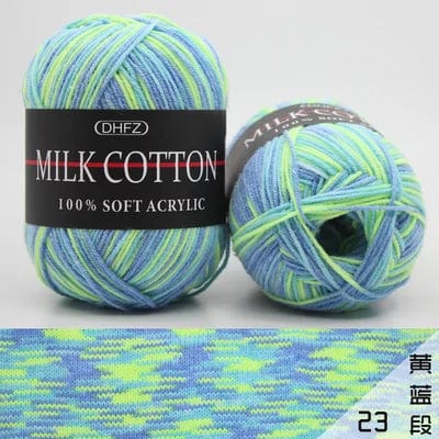 Pretty Colors Cotton Wool Yarn  Pioneer Kitty Market Blue Green 110 meters, 