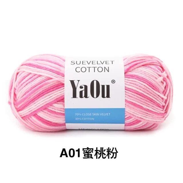 YaOu Suevelvet Cotton Knitting Yarn Knitting Yarn Pioneer Kitty Market 1pc 01  