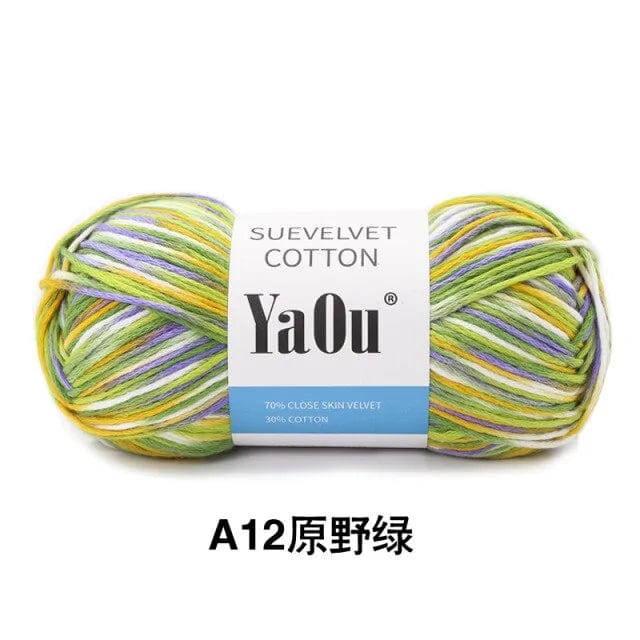 YaOu Suevelvet Cotton Knitting Yarn Knitting Yarn Pioneer Kitty Market 1pc 12  
