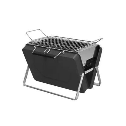 Portable Camping BBQ Folding Cooking Charcoal Coal Stainless Steel Grill BBQ Pioneer Kitty Market Black  