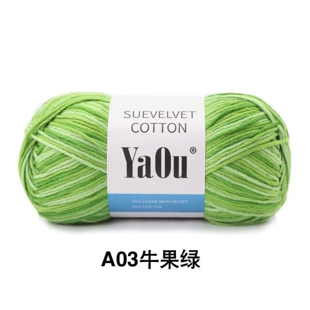 YaOu Suevelvet Cotton Knitting Yarn Knitting Yarn Pioneer Kitty Market 1pc 03  
