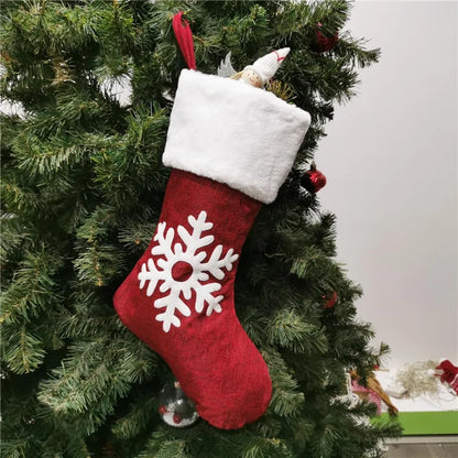 Festive Christmas Stocking  Pioneer Kitty Market Snowflake  