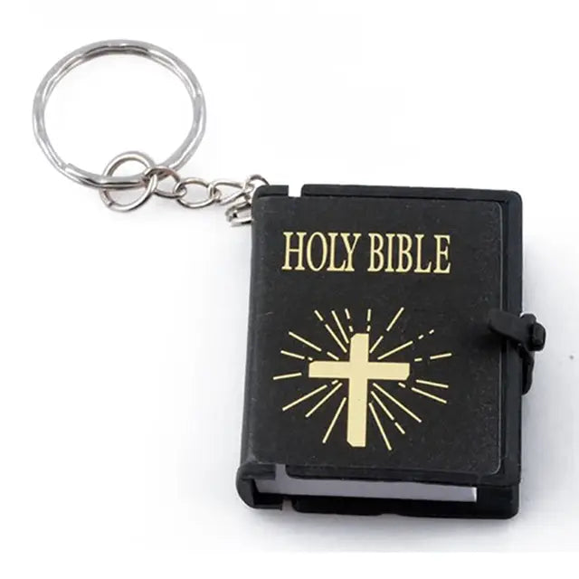 Mini Holy Bible Keychain Book Pendant keychain Pioneer Kitty Market Black  