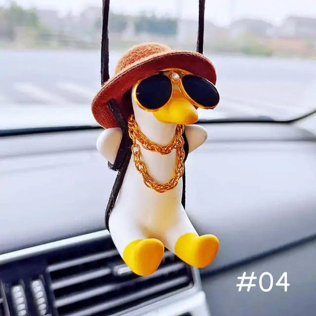 Hanging Car Pendant Cute Swinging Duck Ornament  Pioneer Kitty Market Brown Necklace Duck  
