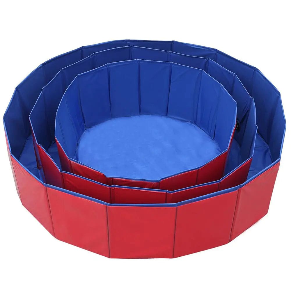 PVC Foldable Pet Bathtub & Pool  Pioneer Kitty Market Red Blue XS 30x10cm 