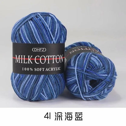 Pretty Colors Cotton Wool Yarn  Pioneer Kitty Market Blue Me Down 110 meters, 
