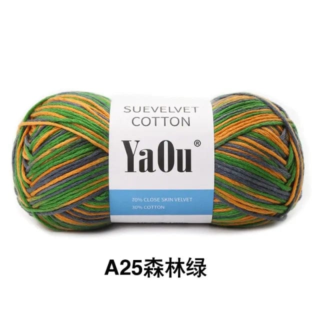 YaOu Suevelvet Cotton Knitting Yarn Knitting Yarn Pioneer Kitty Market 1pc 25  