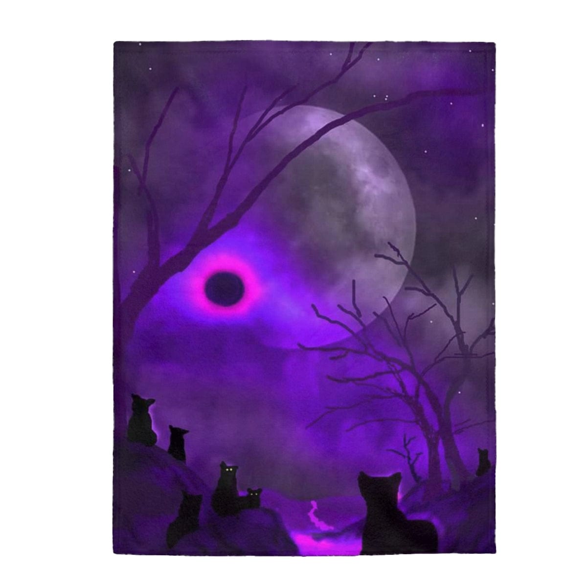 Purple Haze Cats Velveteen Plush Blanket