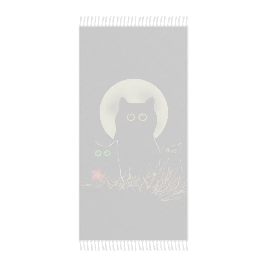 Night Cats Boho Beach Blanket Home Decor Printify   