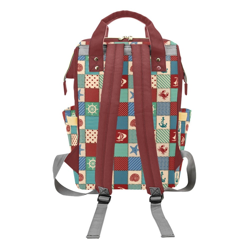 Nautical Sailor Multifunctional Diaper Backpack Bag Diaper Backpack (1688) Pioneer Kitty Market   