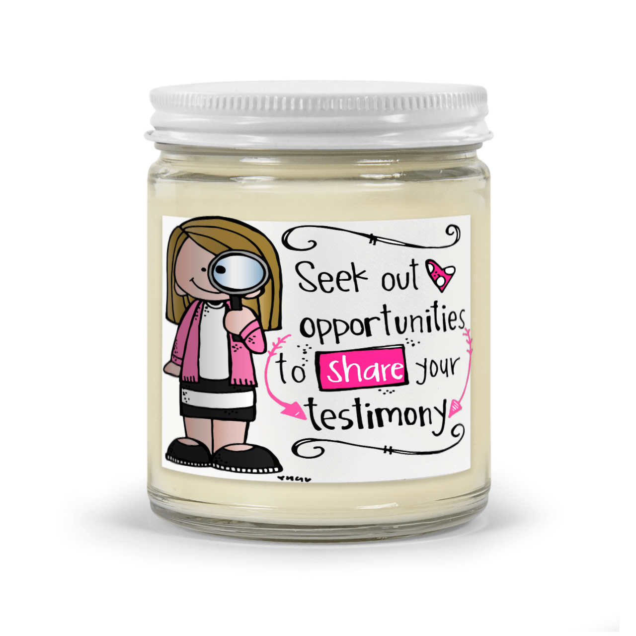 Share Your Testimony Mason Jar Soy Candle Candle Candle Builders   