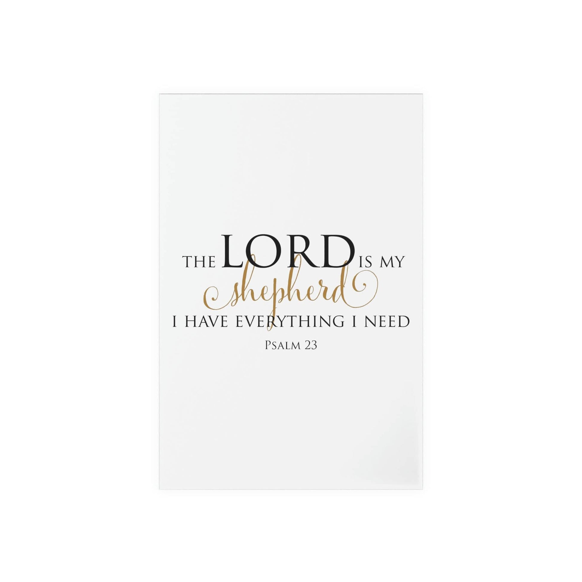 The Lord is My Shepherd Acrylic Sign with Wooden Stand Home Decor Printify 7.9"  x 11.8"  